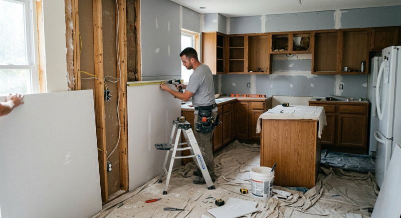 Kitchen Drywall Installation in Alpharetta, GA