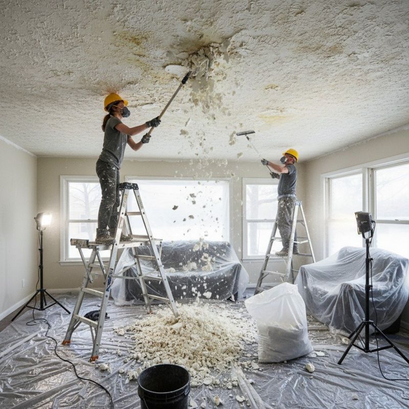 Knockdown Ceiling Removal in Longmont, CO