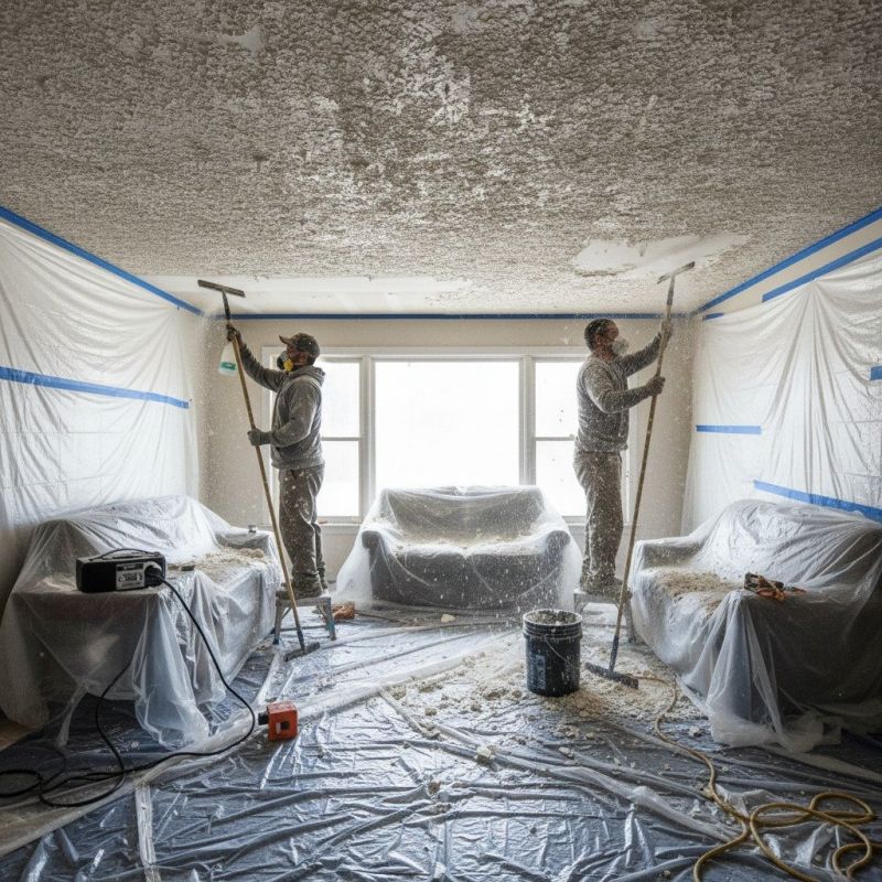 Knockdown Ceiling Removal in Terre Haute, IN