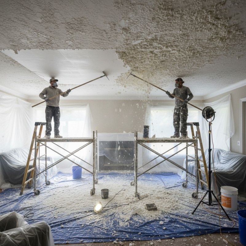 Knockdown Ceiling Removal in Arvada, CO
