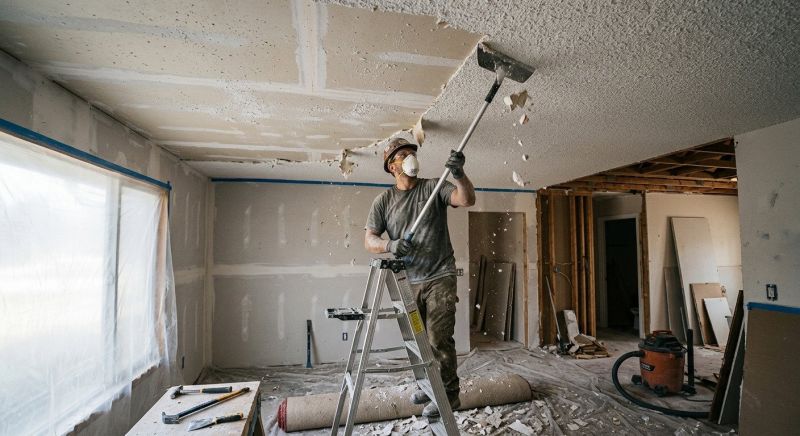 Knockdown Ceiling Removal in Salt Lake City, UT